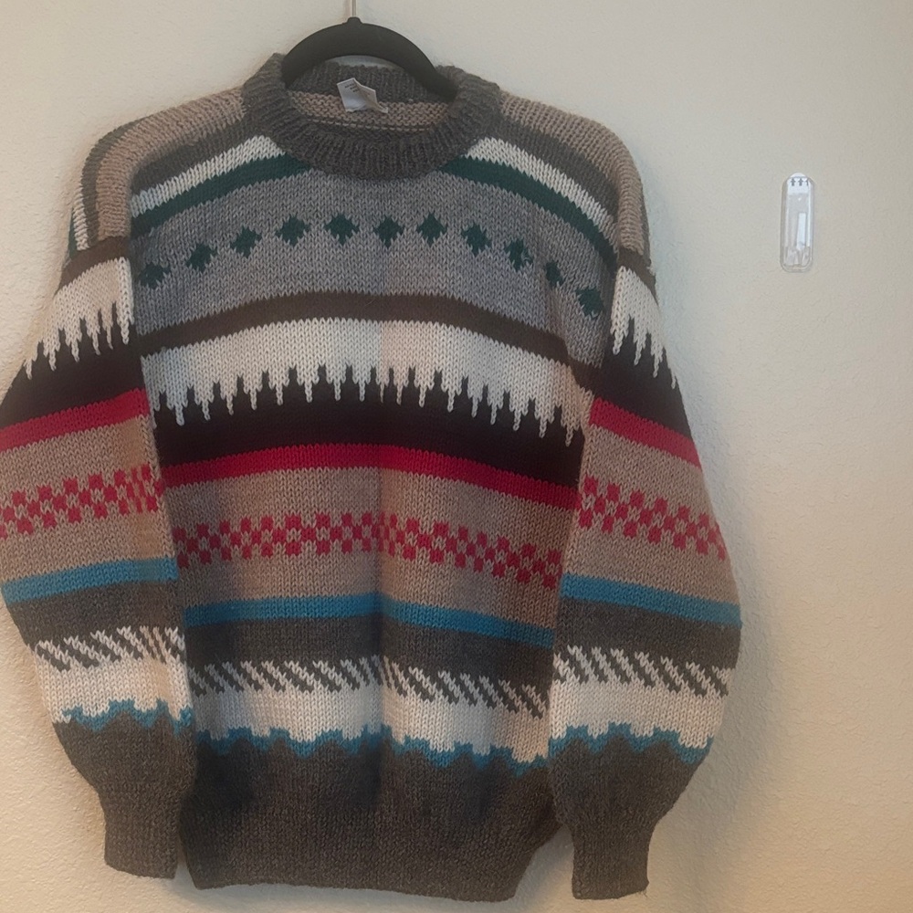 Women's handmade Alpaca Wool Sweater - Gray